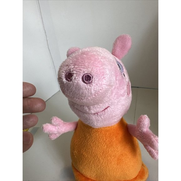 Peppa Pig Stuffed Animal Doll 2022 ABD Ltd Just Play Small 8" Toy Pink Orange - Picture 3 of 13